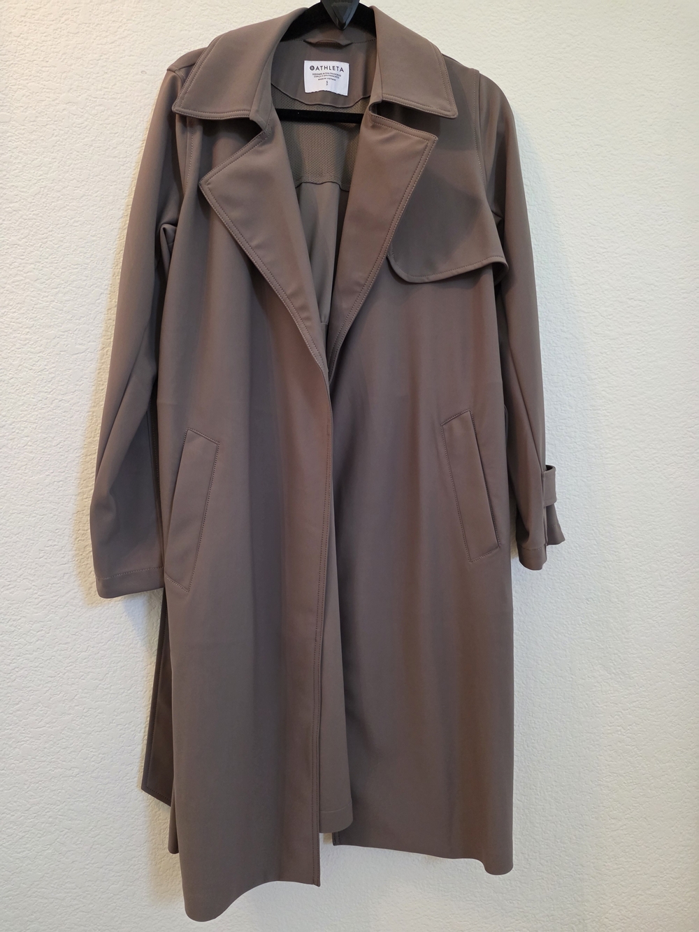 Athleta Taupe Trench Coat - Women's Classic Lightweight Coat